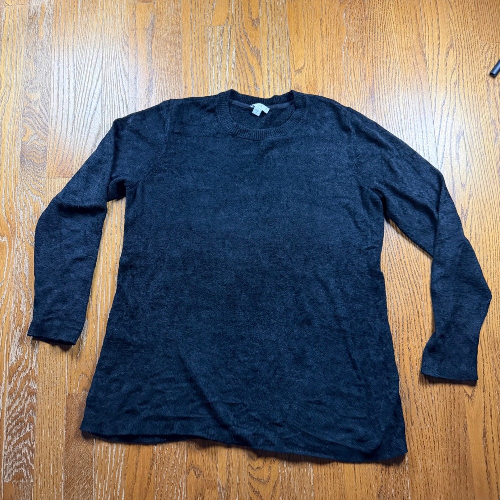 J. Jill Womens Medium Charcoal Gray Knit Long Sleeve Crewneck Sweater RN 97641